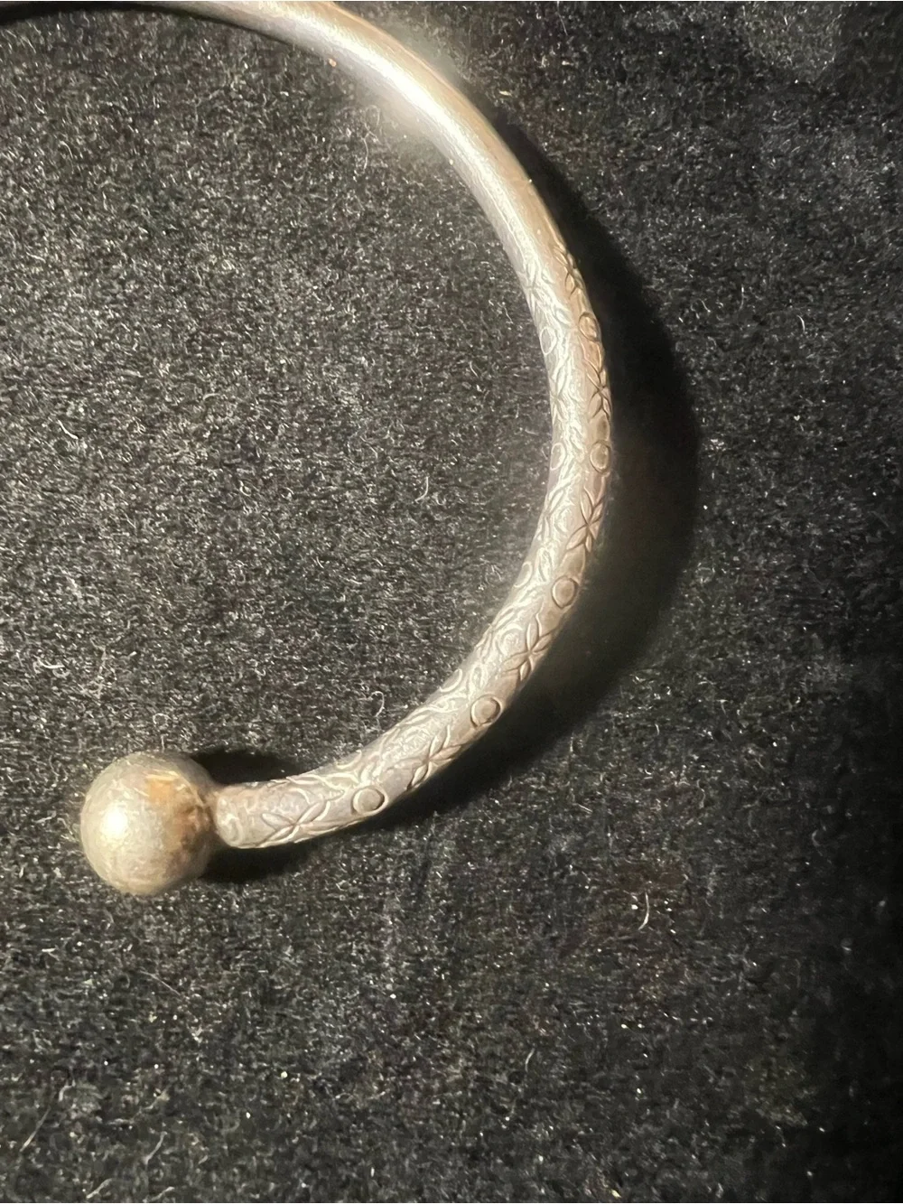 Vintage Men’s Sterling Silver West Indian Bangle